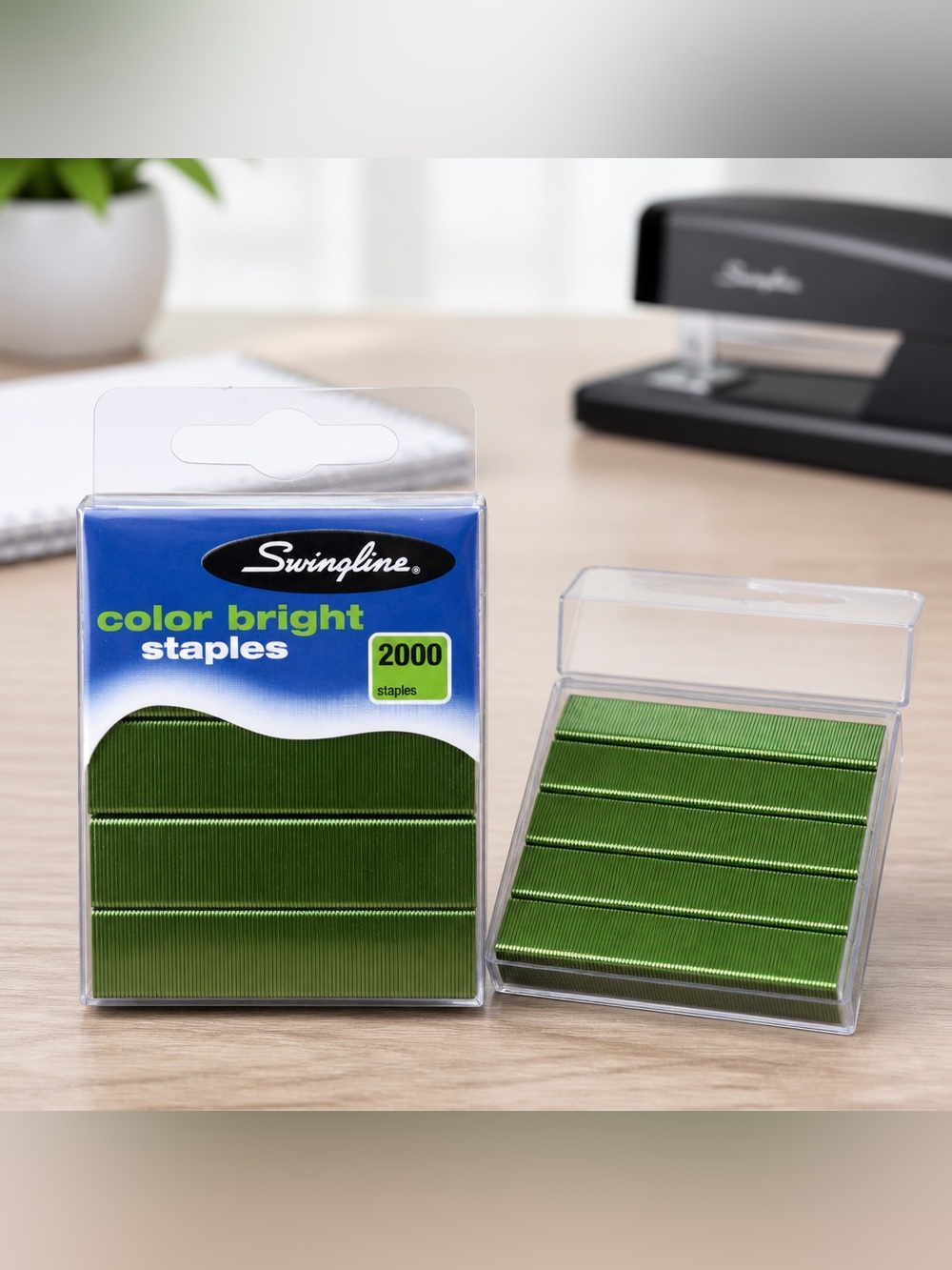Swingline Color Bright Green Staples - 2000 Count (2 pack) #35121